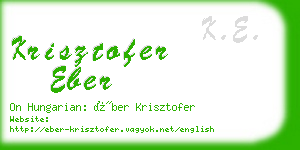 krisztofer eber business card